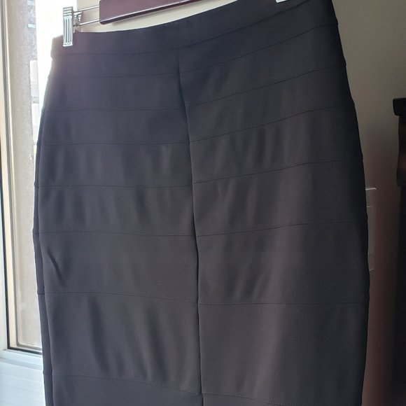 Thalian Black Pencil Bodycon Stretchy Skirt, 4 - Picture 6 of 9